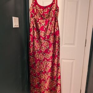 Wild Fable Red and Tan Floral Dress